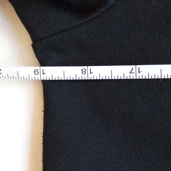 Gap 3/4 Sleeve Ponte Sheath Boatneck Curved Shirttail Hem Dress S Black - Picture 9 of 10